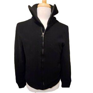 Men's Gap Black Wool Bomber Jacket Full Zip Medium M